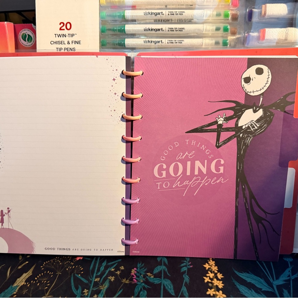 Happy Planner Disney Nightmare before Christmas Classic Notebook W/metal discs - Picture 6 of 13